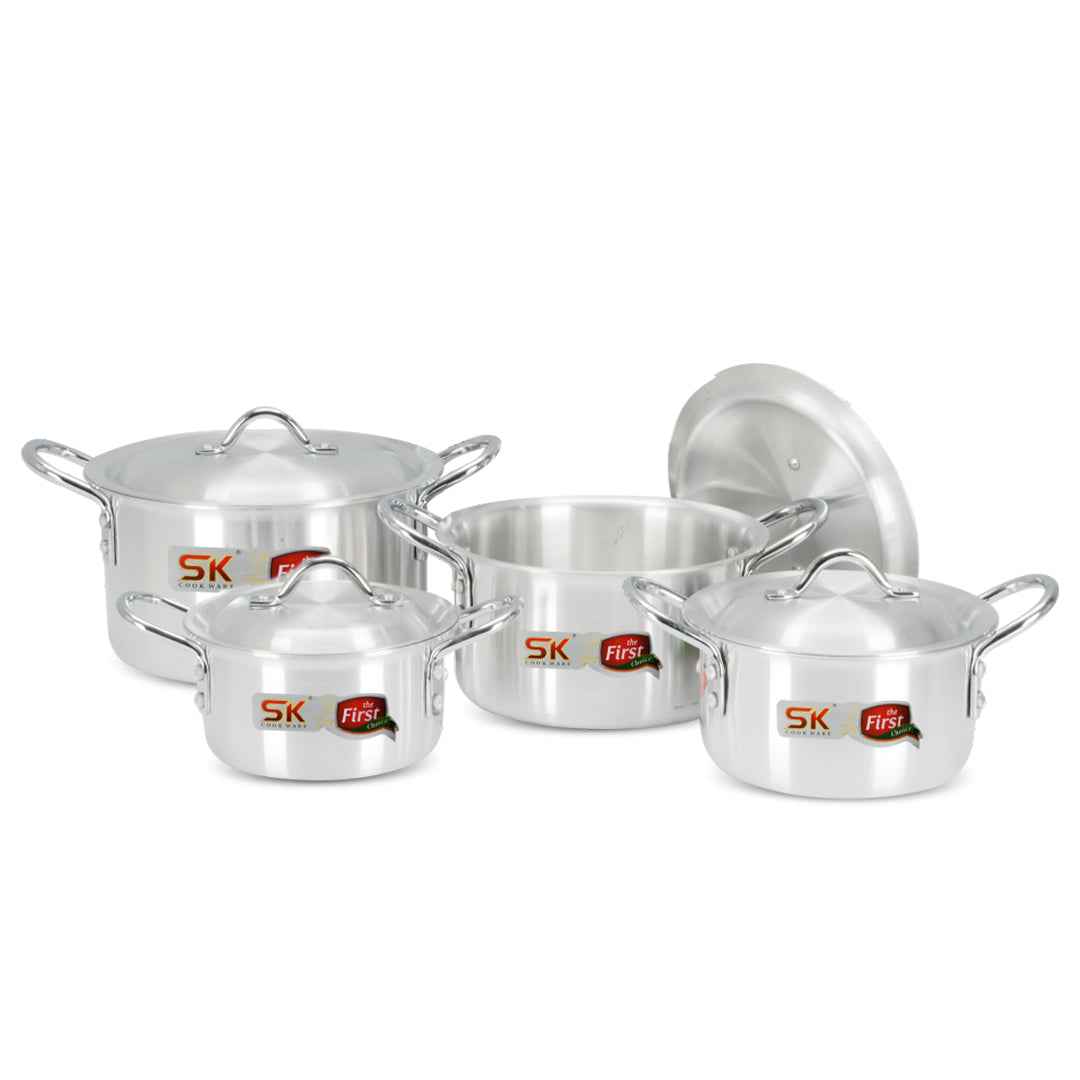 08 Pieces Aluminum Magna Casserole Set - 30 to 38 cm - Image 2