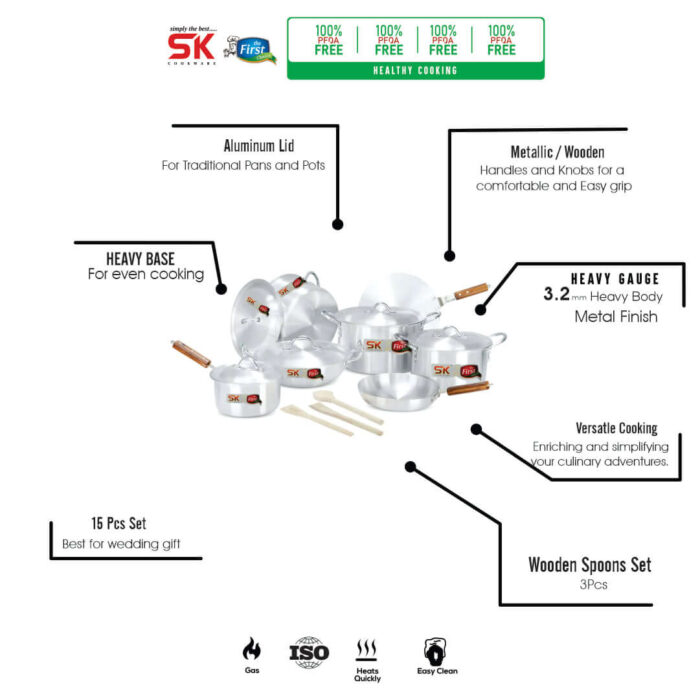 15 Pieces Aluminum Bridal Gift Pack Set