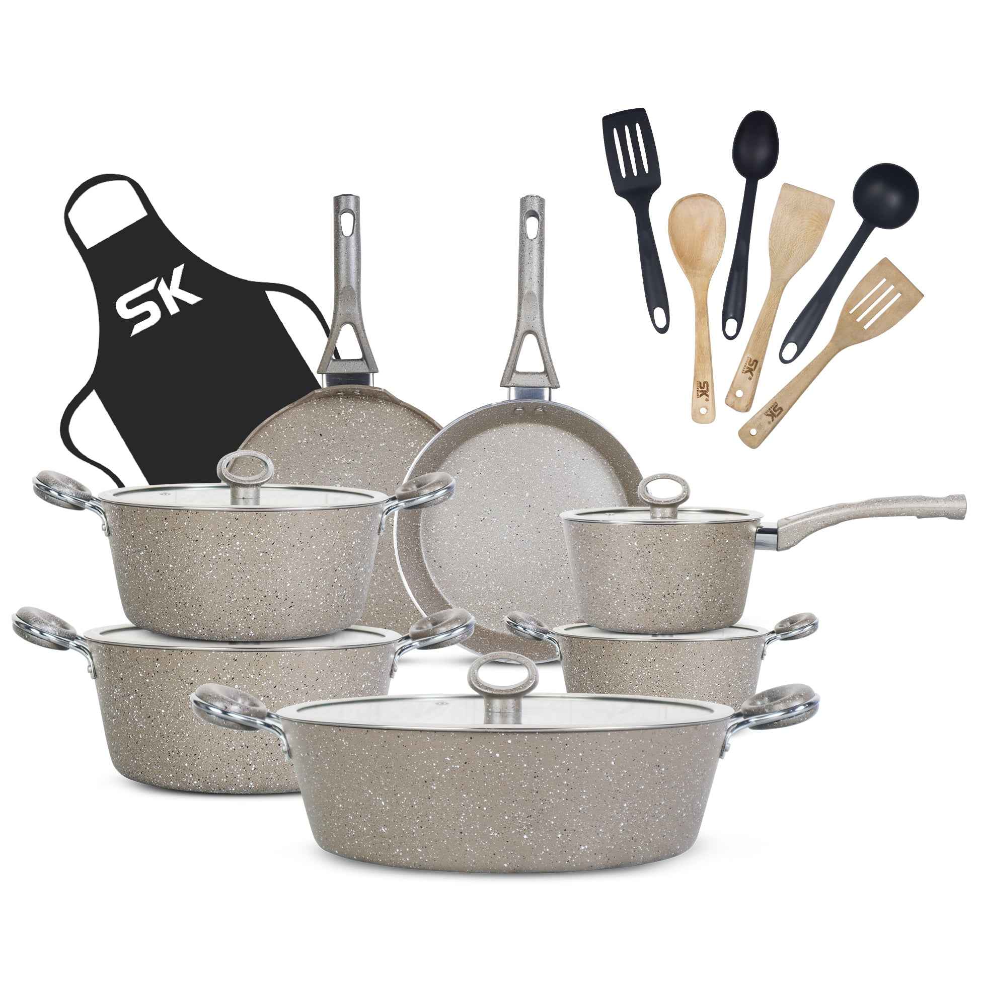 20 Pieces Marble Coated Gift Pack Signature PLUS Cookware Set - Image 4