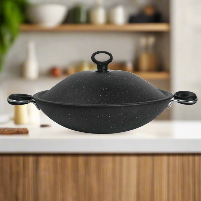 Non Stick Marble Coated Queen Wok