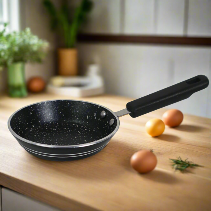 Non Stick Marble Coated Mini One Egg Frying Pan [Random Color]