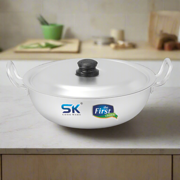 Aluminum Heavy Gauged Anodized Round Wok