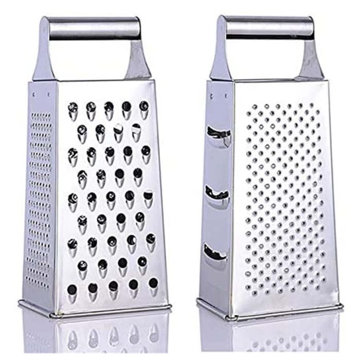4 Sided stainless steel grater Steel Handle - kadukash
