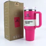 Stanley Quencher H2.0 FlowState™ 40oz Tumbler – Fuchsia Pink Stainless Steel Insulated Travel Mug | Cold & Hot Drink Tumbler