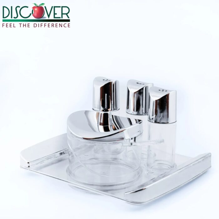 Sugar / Salt and Pepper Set with Tray (4 Pcs Set)