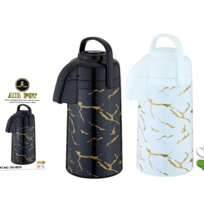 3 Liter Airpot Thermos Flask with Glass Liner – Pump Action Coffee & Tea Dispenser