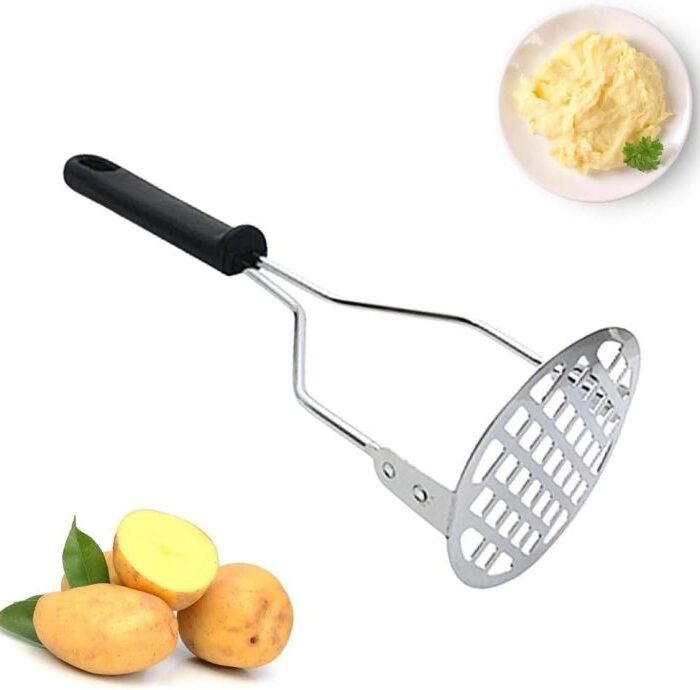 Stainless Steel Potato Masher With Plastic Handle Presser For Fruit & Vegetables
