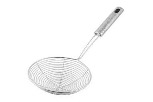 Stainless steel frying strainer