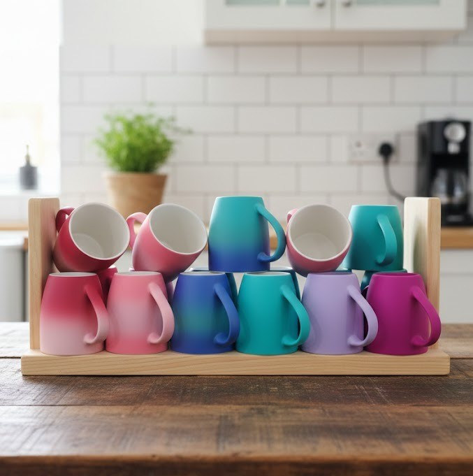 Imported High Quality Neon Matte Bone Mug