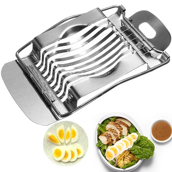 Stainless steel egg slicer