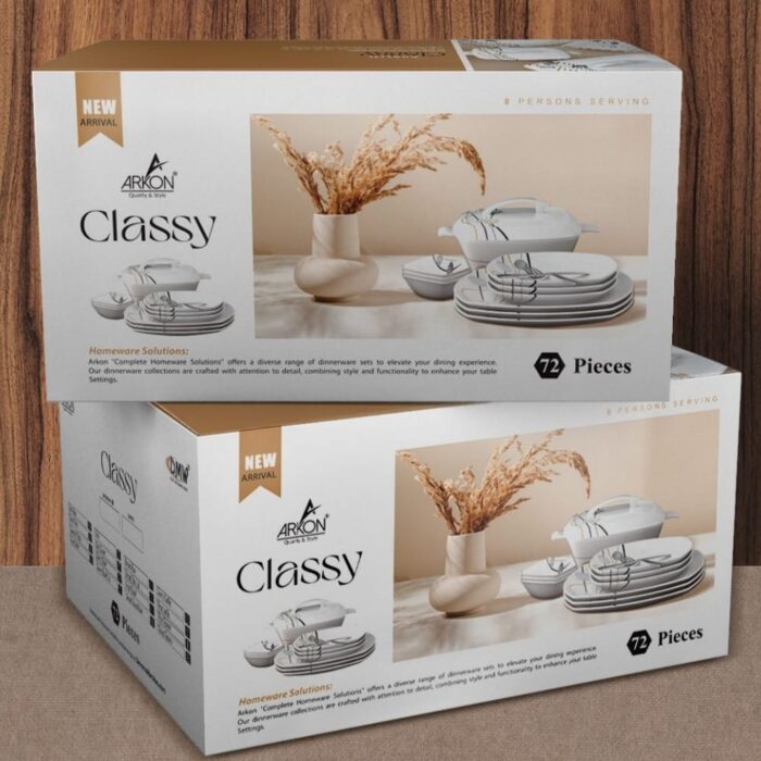 Arkon Classy 72 piece Double Glazed Dinner Set Melamine