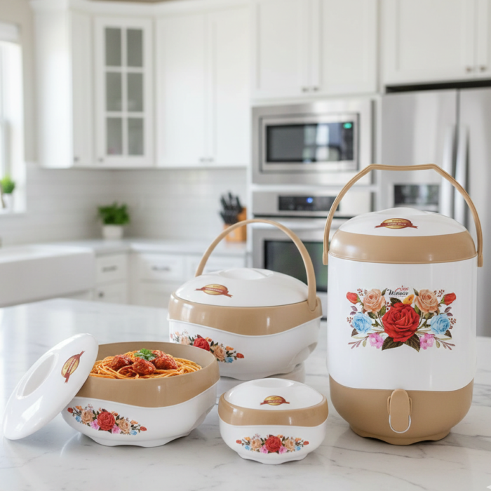 Livon Winner Cooler Hot Pot 4 Pcs Set | Thermal Casserole Gift Pack