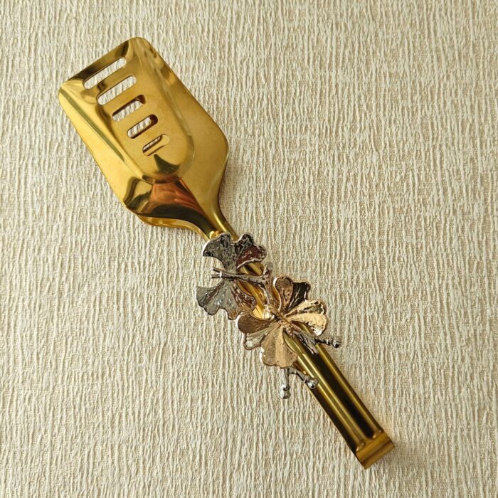 Golden Stainless steel serving tong - Gold chimta