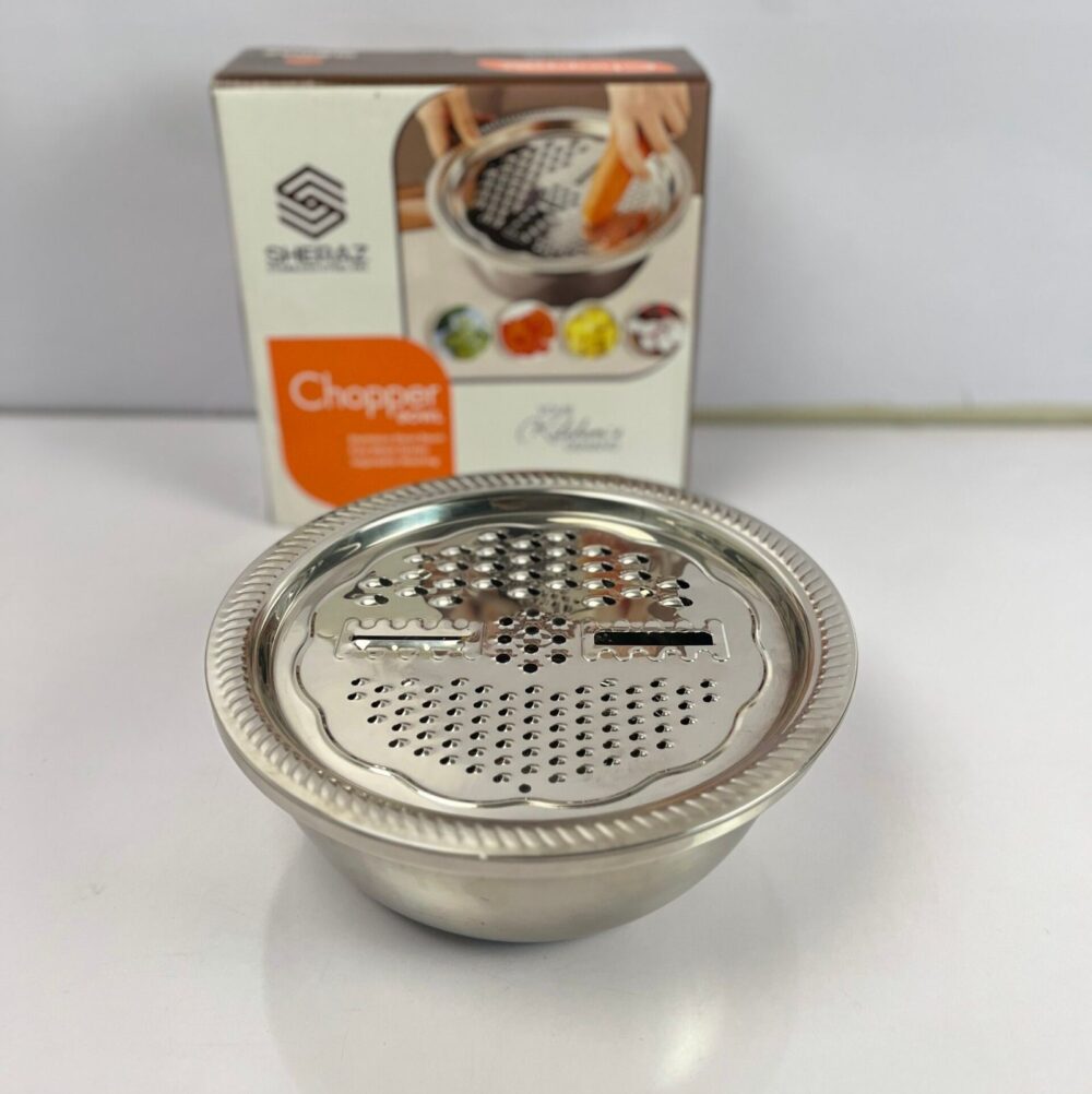 Stainless steel multifunction grater set and vegetable chopping basin - Image 2