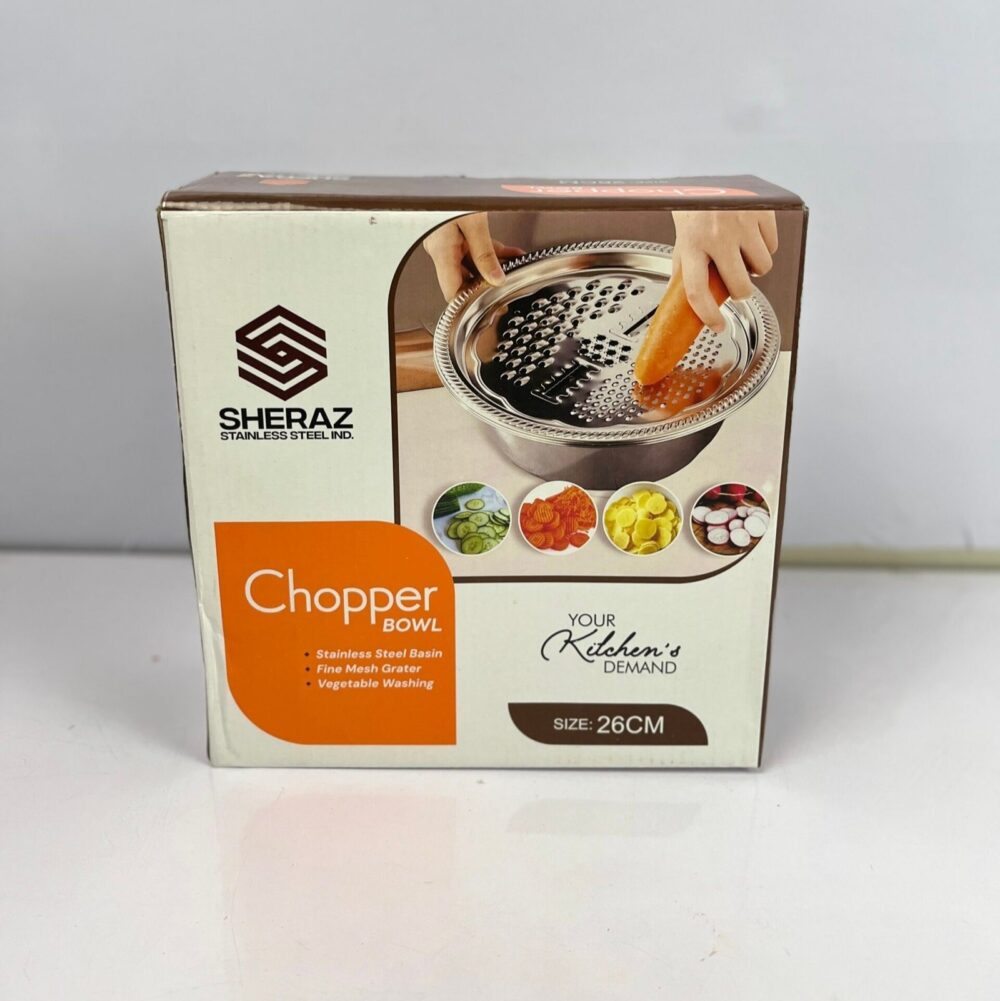 Stainless steel multifunction grater set and vegetable chopping basin - Image 3