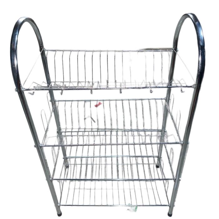 Metal Dish Rack 3 Layer / 4 Layer – Heavy Duty Kitchen Dish Drainer Stand