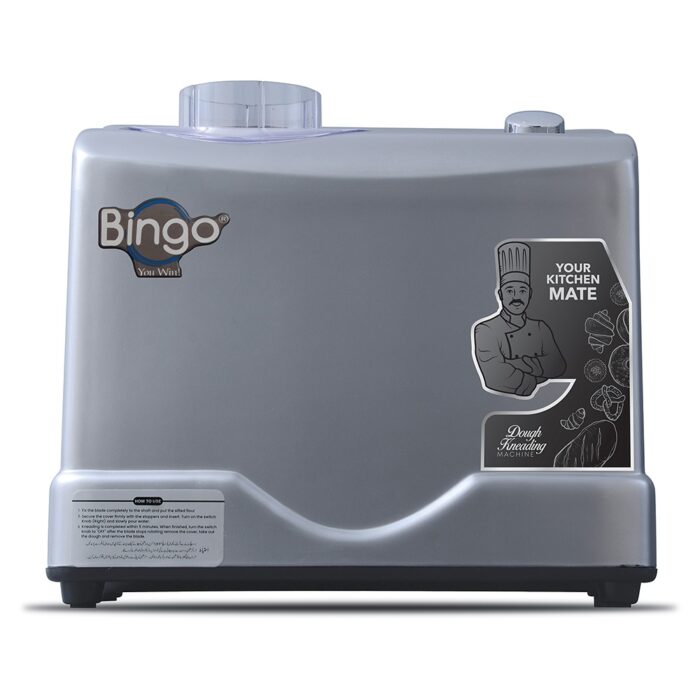Bingo Dough Kneader DK-2400 Grey Metallic – Powerful Electric Dough Maker