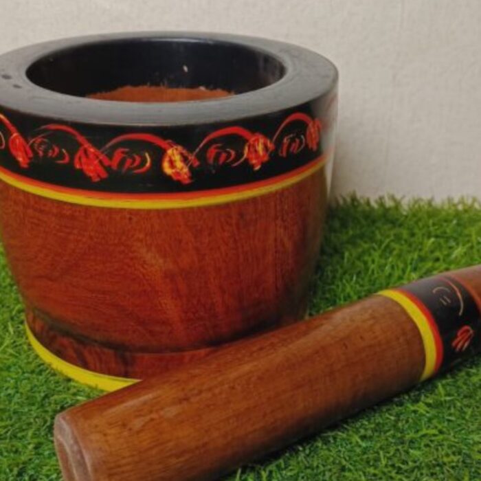 Wooden Handmade Morta & Pestle – Chatu Danda