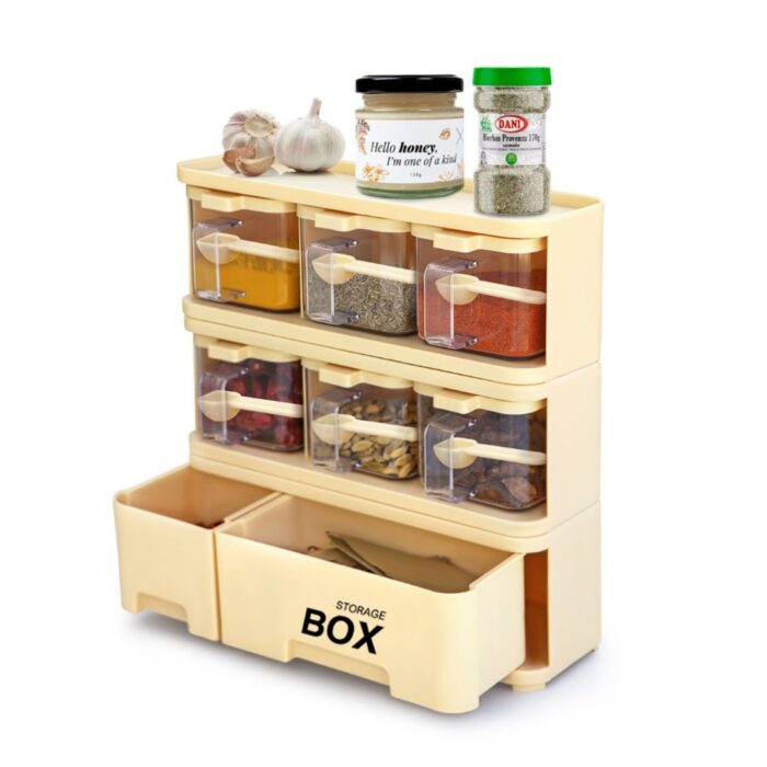 Bravo 6 in 1 Storage Box Spice Rack - Masala Box