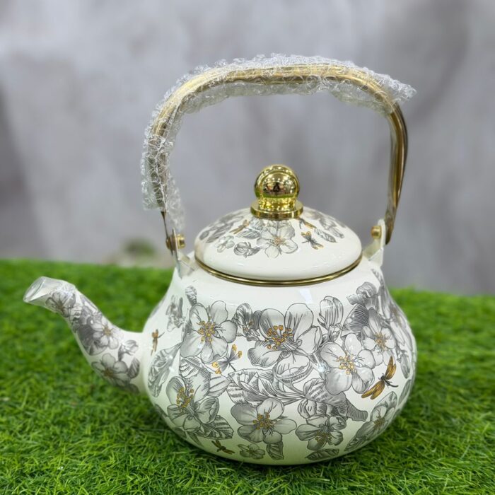 Floral Enamel Teapot - Tamcheeni Thickened Enamel Tea Kettle