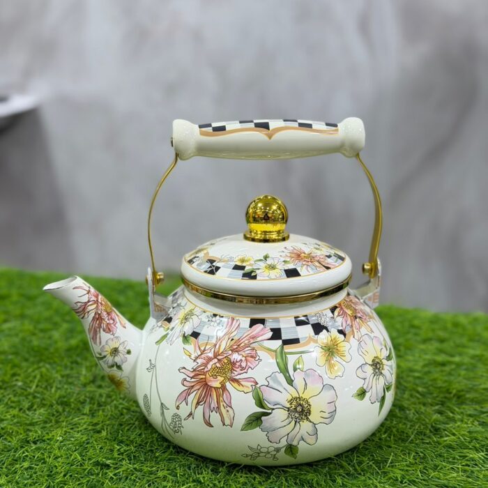 Floral Enamel Teapot - Tamcheeni Tea Kettle