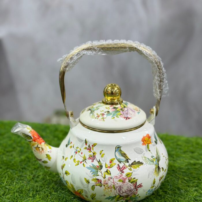 Floral Enamel Teapot - Thickened Enamel Tea Kettle