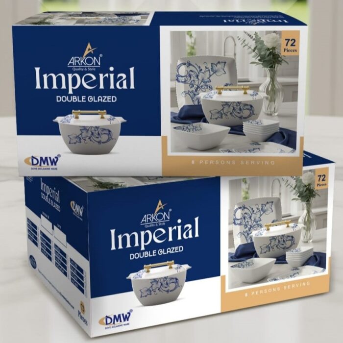 Imperial 72 Piece Double Glazed Melamine Dinner Set