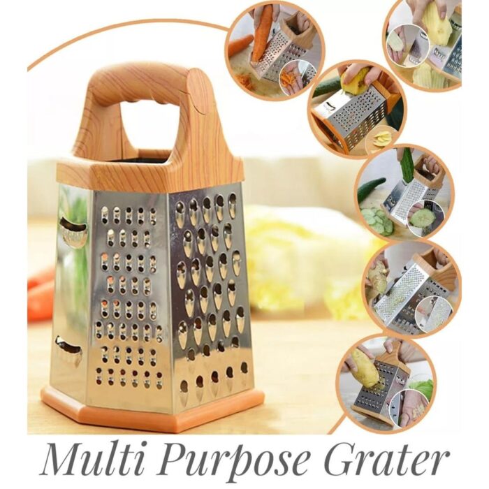 Multi purpose Stainless Steel 6-Sided Grater Box Grater kadu kash
